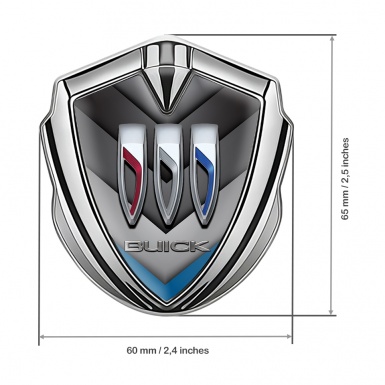 Buick Bodyside Badge Self Adhesive Silver V Shape Large Shields