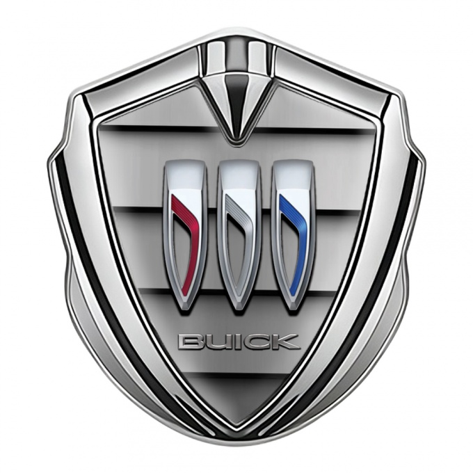 Buick Bodyside Badge Self Adhesive Silver Shutter Style Color Logo