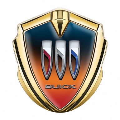 Buick Tuning Emblem Self Adhesive Gold Colorful Base Color Logo