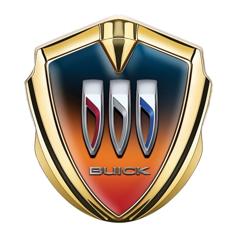 Buick Tuning Emblem Self Adhesive Gold Colorful Base Color Logo