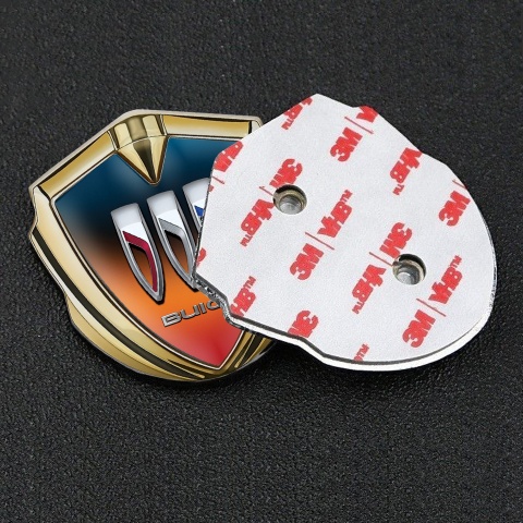 Buick Tuning Emblem Self Adhesive Gold Colorful Base Color Logo