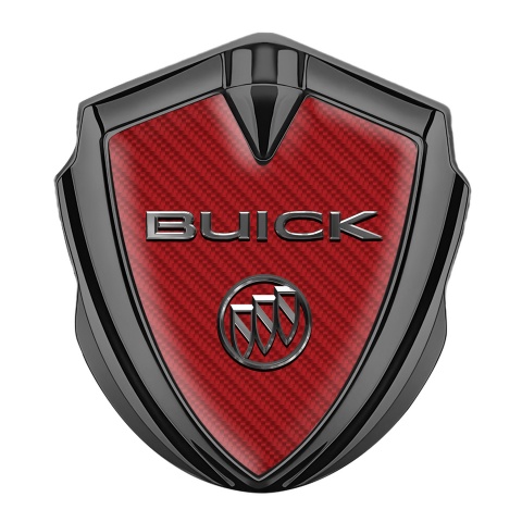 Buick Fender Emblem Badge Graphite Red Carbon Classic  Design