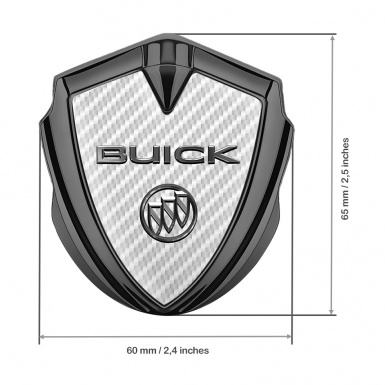 Buick Trunk Emblem Badge Graphite White Carbon Classic Design