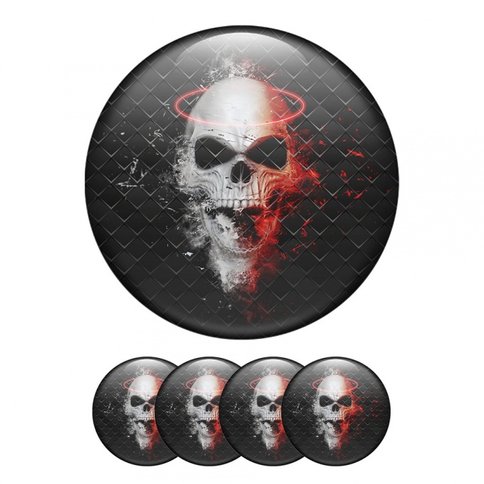 Skull Silicone Stickers Center Hub Laser Hoop
