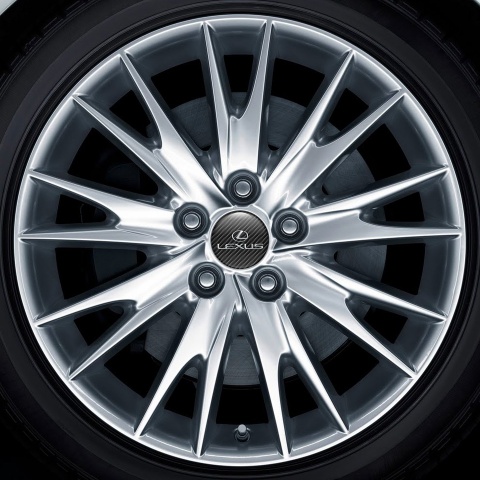 Lexus Domed Stickers Wheel Center Cap Carbon Line 3D Logo