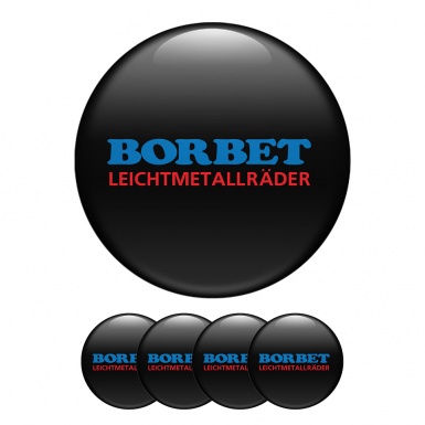 Borbet Sticker Wheel Center Hub Cap Stylish Black stickers