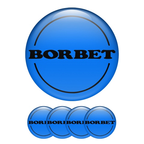 Borbet Silicone Stickers Center Hub in Light Blue Color