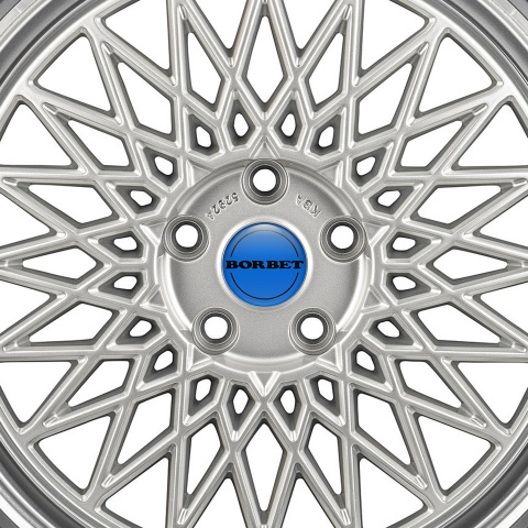 Borbet Silicone Stickers Center Hub in Light Blue Color