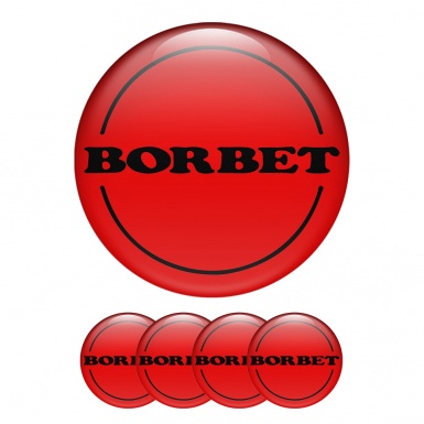 Borbet Wheel Center Caps Emblem Red Storm 