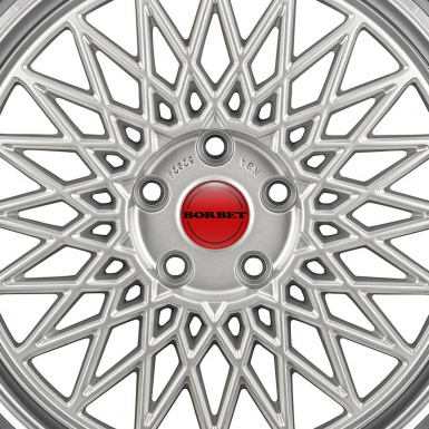 Borbet Wheel Center Caps Emblem Red Storm 