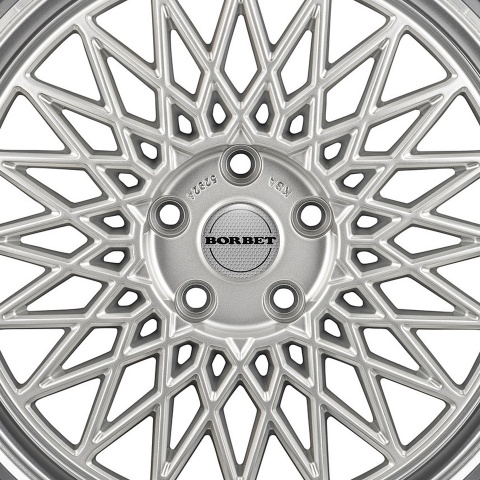 Borbet Sticker Wheel Center Hub Cap Stylish Gray With Black Logo