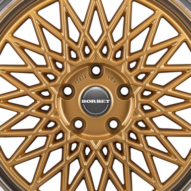 Borbet Domed Stickers Wheel Center Cap Badge Gray Carbon With White Logo