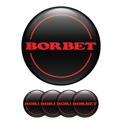 Borbet Domed Stickers Wheel Center Cap Black Wind WIth Blue Logo, Wheel  Emblems, Stickers