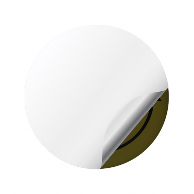 Borbet Domed Stickers Wheel Center Cap Yellow Arrow Domed Badges