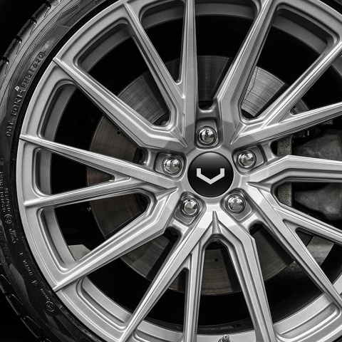 Vossen Domed Stickers Wheel Center Cap Black Version 