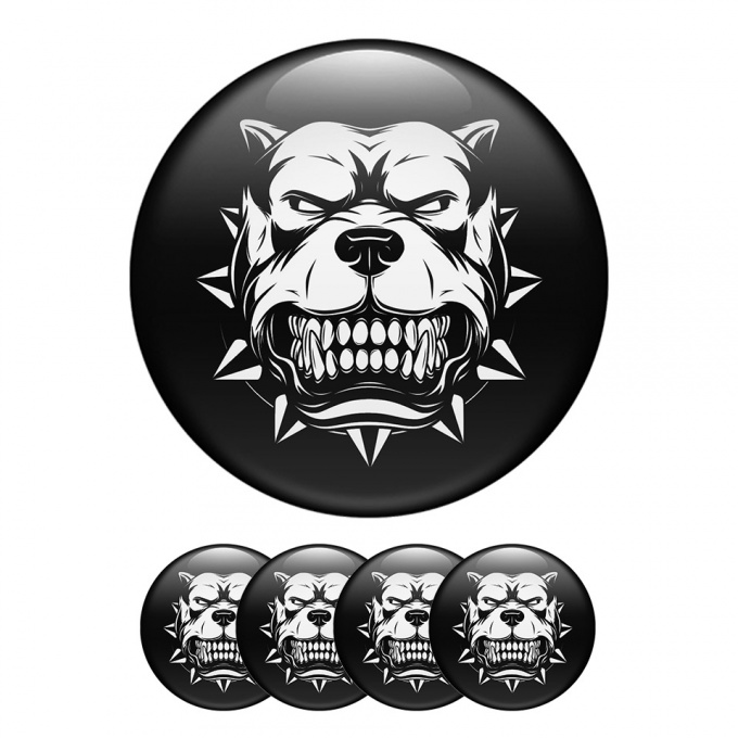 Animals Silicone Stickers Center Hub Furious Pit Bull