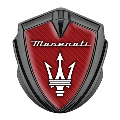 Maserati Bodyside Badge Self Adhesive Graphite Red Carbon White Trident