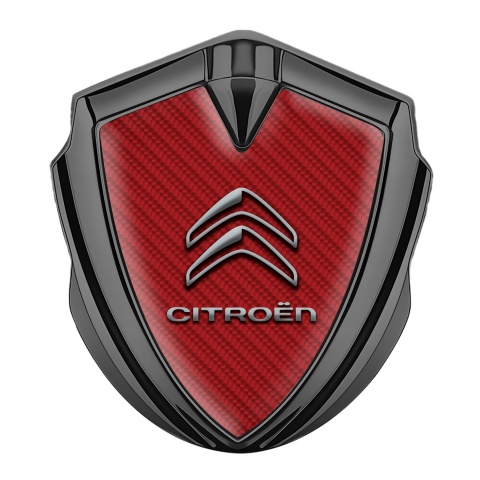 Citroen Self Adhesive Bodyside Emblem Graphite Red Carbon Classic Logo