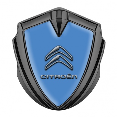 Citroen Fender Metal Emblem Badge Graphite Blue Base Clean Logo Edition
