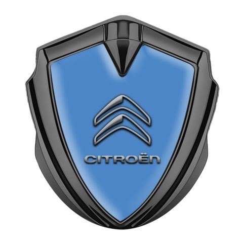 Citroen Fender Metal Emblem Badge Graphite Blue Base Clean Logo Edition