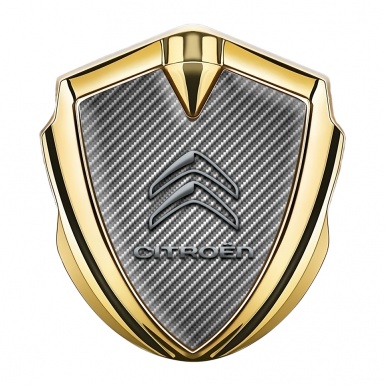 Citroen Trunk Emblem Badge Gold Light Carbon Gradient Logo Edition