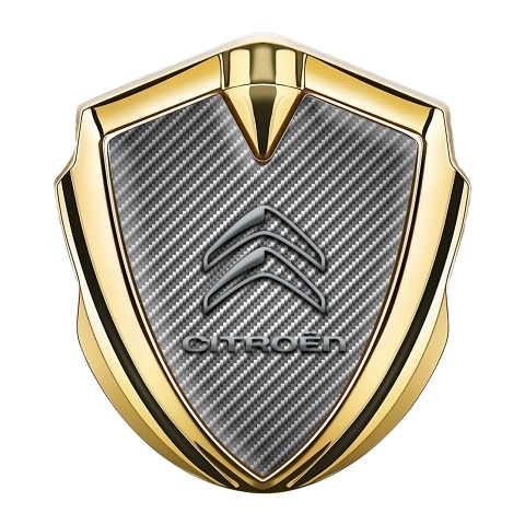 Citroen Trunk Emblem Badge Gold Light Carbon Gradient Logo Edition