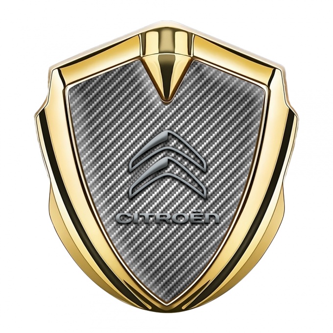 Citroen Trunk Emblem Badge Gold Light Carbon Gradient Logo Edition