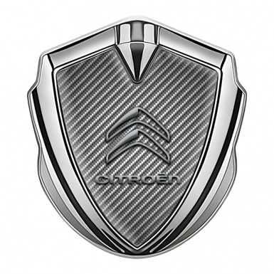 Citroen Trunk Emblem Badge Silver Light Carbon Gradient Logo Edition