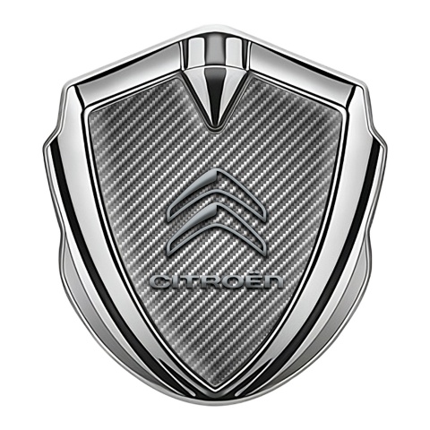 Citroen Trunk Emblem Badge Silver Light Carbon Gradient Logo Edition