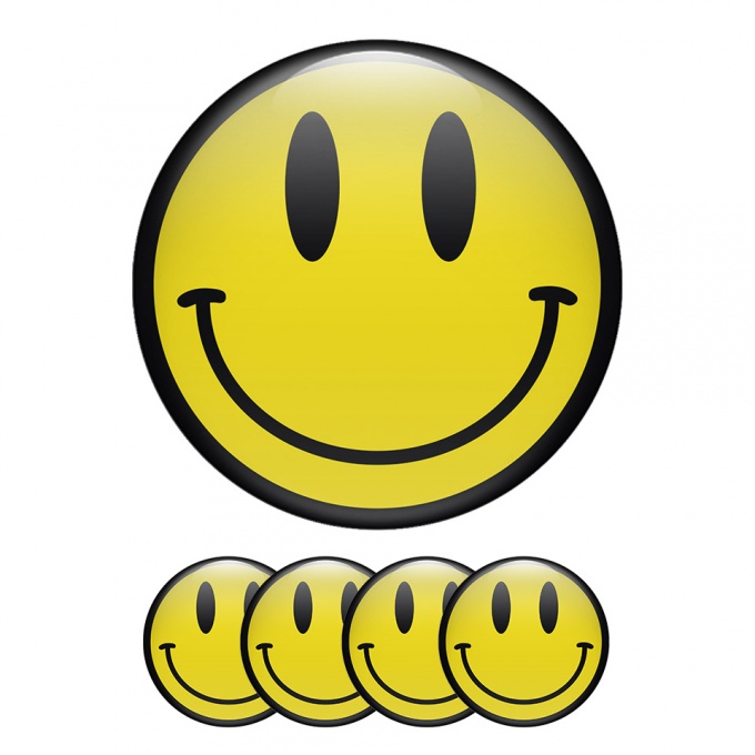 Animals Silicone Stickers Center Hub Funny Smile