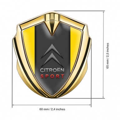 Citroen Sport Bodyside Badge Self Adhesive Gold Yellow Base Edition