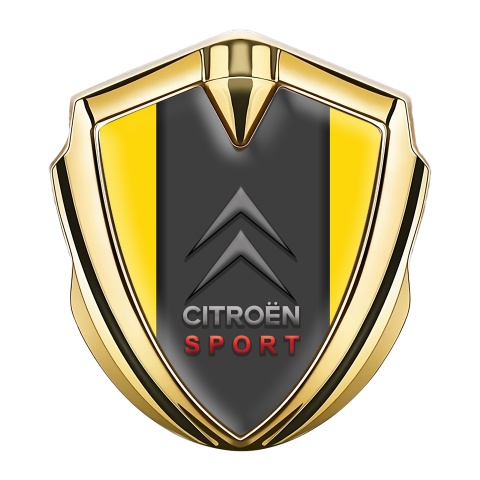Citroen Sport Bodyside Badge Self Adhesive Gold Yellow Base Edition