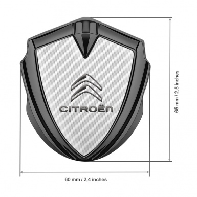 Citroen Trunk Metal Emblem Graphite White Carbon Grey Logo Design