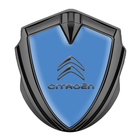 Citroen Tuning Emblem Self Adhesive Graphite Blue Base Grey Logo Edition