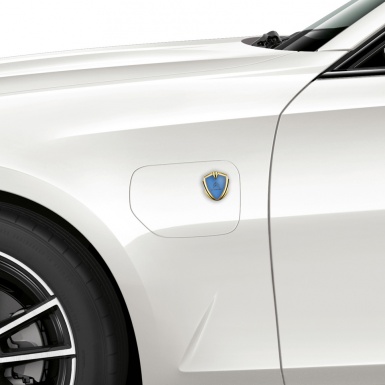 Citroen Tuning Emblem Self Adhesive Gold Blue Base Grey Logo Edition