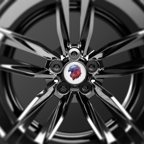 Animals Wheel Center Cap Domed Stickers Abstract Image Of Eagle 