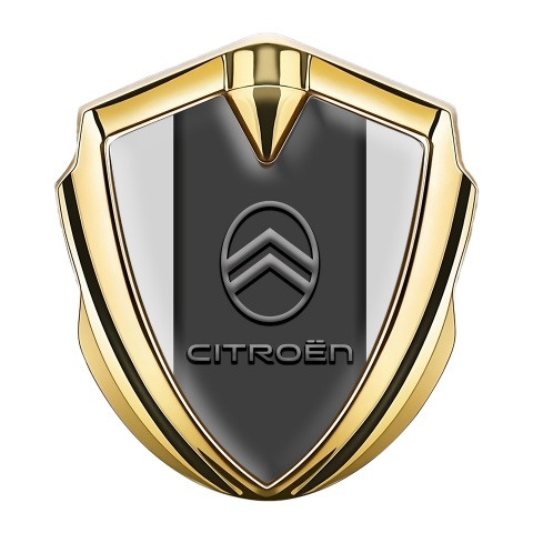 Citroen Fender Emblem Badge Gold Grey Base Clean Gradient Logo