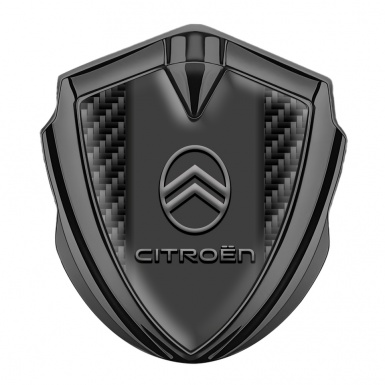 Citroen Trunk Emblem Badge Graphite Black Carbon Gradient Logo Effect