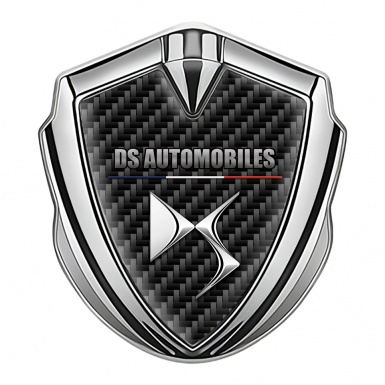 Citroen DS Tuning Emblem Self Adhesive Silver Black Carbon Base New Logo