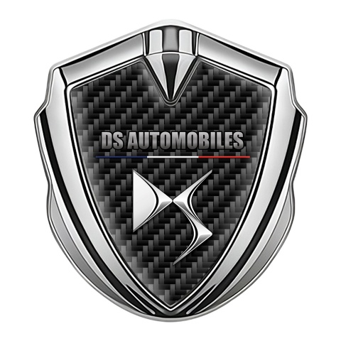 Citroen DS Tuning Emblem Self Adhesive Silver Black Carbon Base New Logo
