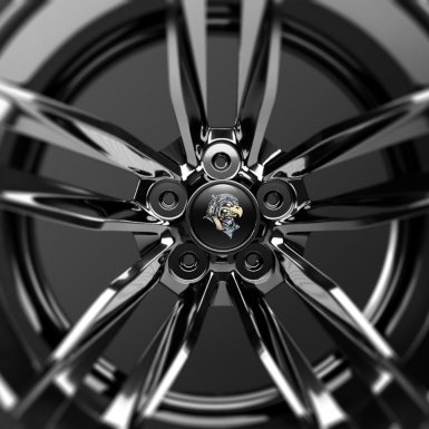 Animals Domed Stickers Wheel Center Cap Image Of An Eagle In Animated Style 