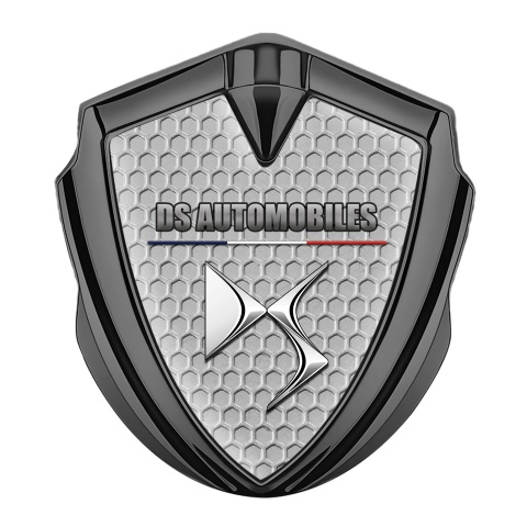 Citroen DS Trunk Emblem Badge Graphite Honeycomb Template French Flag