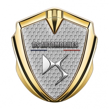 Citroen DS Trunk Emblem Badge Gold Honeycomb Template French Flag