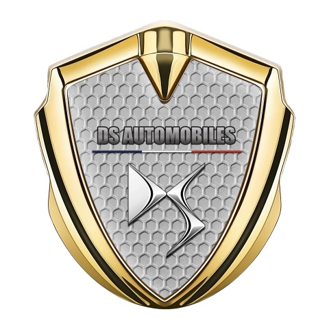 Citroen DS Trunk Emblem Badge Gold Honeycomb Template French Flag