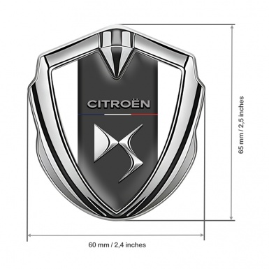 Citroen DS Trunk Emblem Badge Silver White Base Chrome Logo Effect