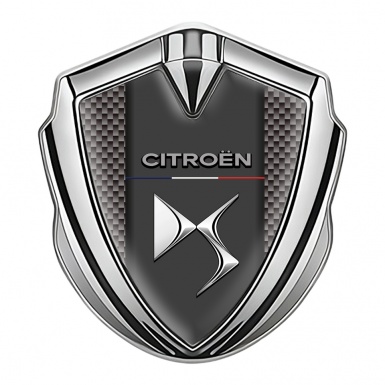 Citroen DS Self Adhesive Bodyside Emblem Silver Brown Carbon Effect