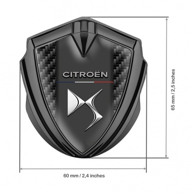 Citroen Bodyside Badge Self Adhesive Graphite Black Carbon Chrome Effect
