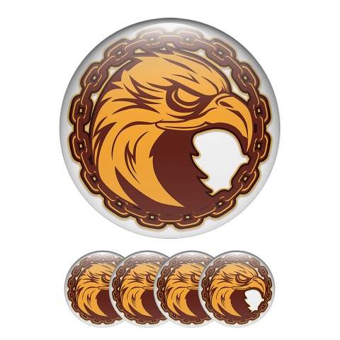 Animals Wheel Center Cap Domed Stickers Image Of A Proud Eagle