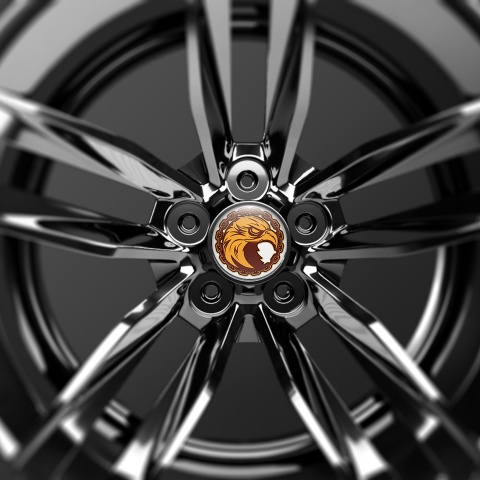 Animals Wheel Center Cap Domed Stickers Image Of A Proud Eagle
