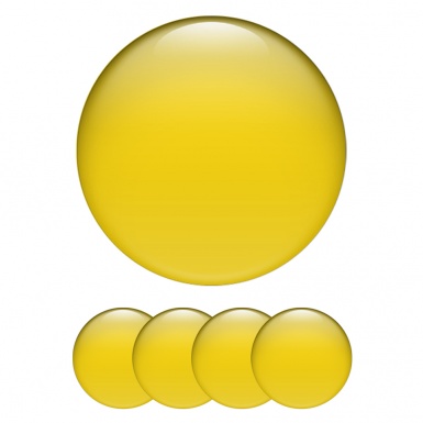 Wheel Silicone Emblems for Center Caps Yellow